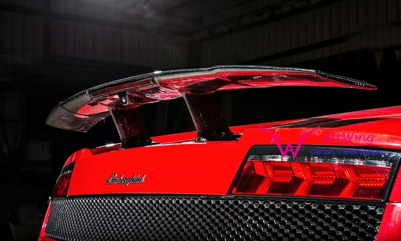 Lamborghini LP570 style carbon trunk spoiler for brake light 022